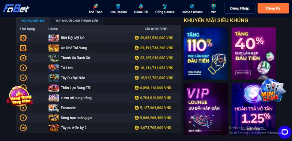 Tính năng nền tảng thomo999 code